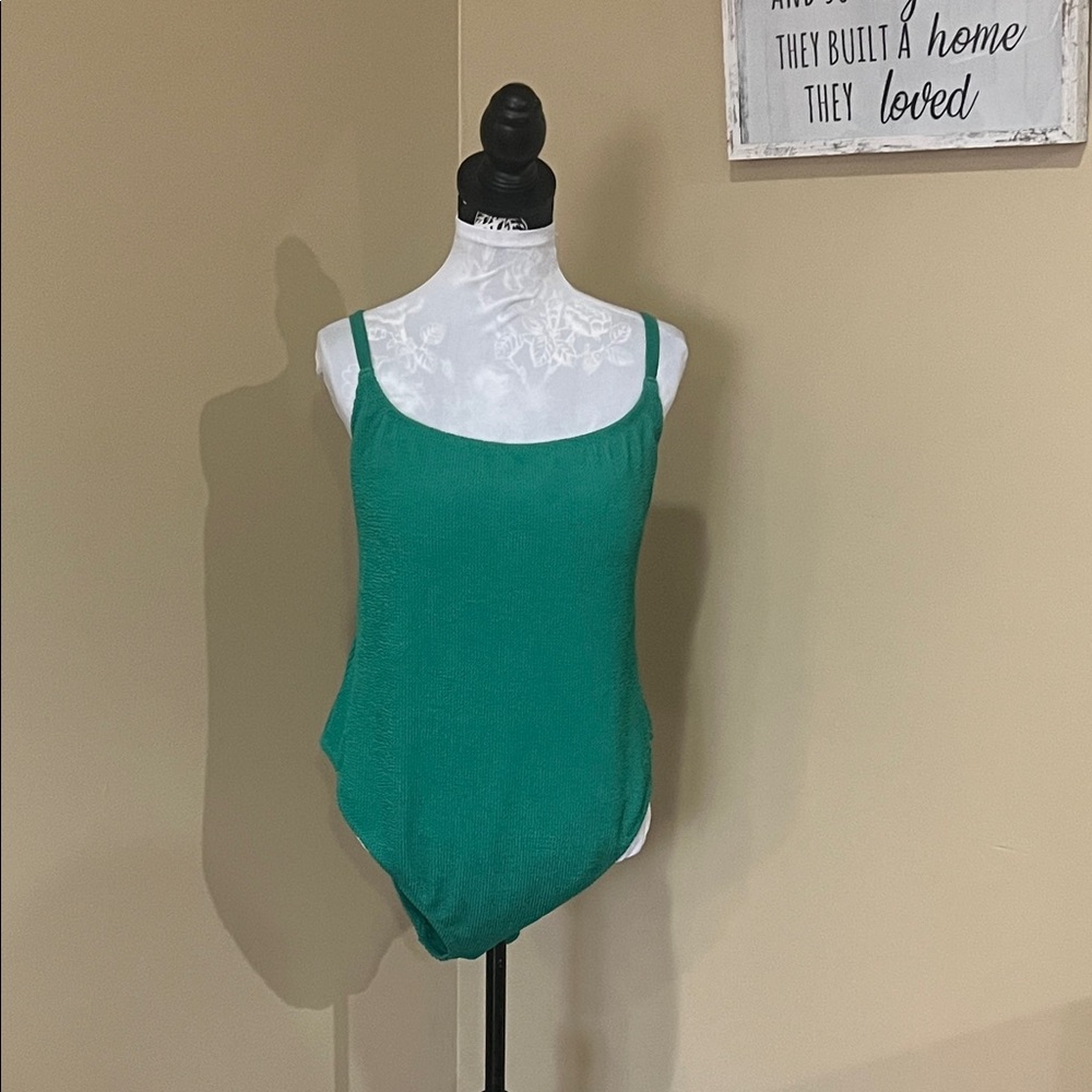 Shade & Shore Cheeky High Leg Green Knit